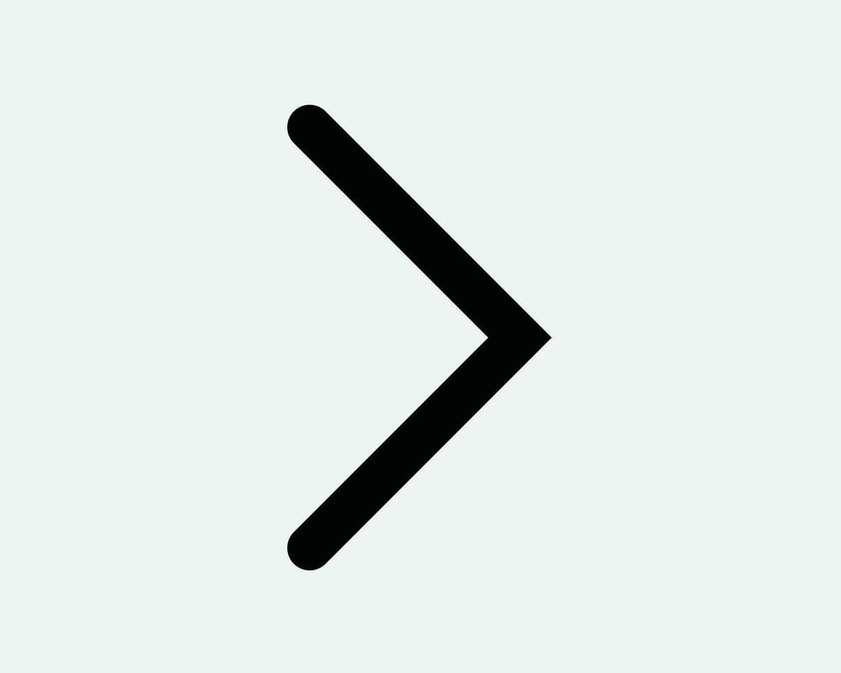 Right Arrow Icon. Pointer Navigation Direction Path Route Forward Next Skip. Black White Sign Symbol Illustration Artwork Graphic Clipart EPS Vector