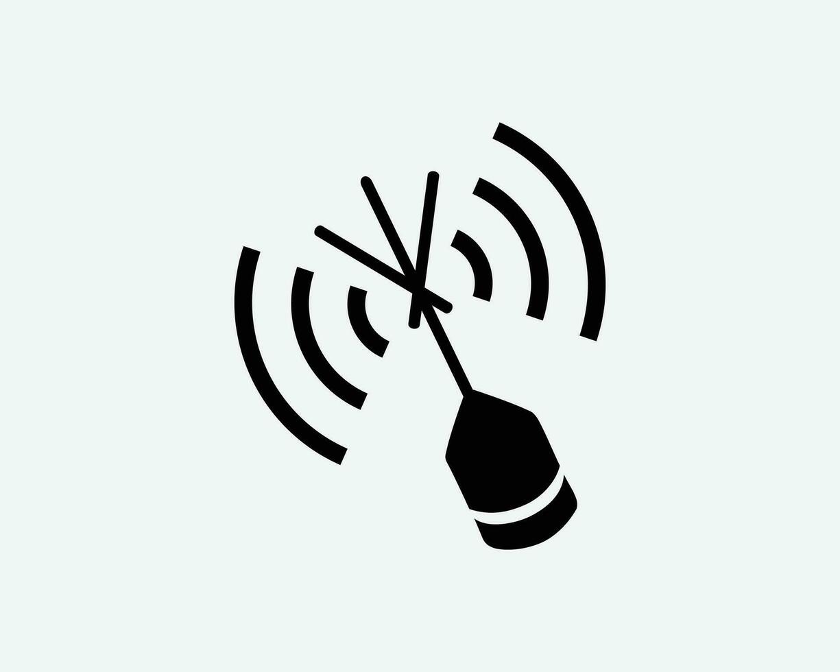 Emergency Beacon Floatation Marine Maritime Ping Signal Black White Silhouette Sign Symbol Icon Graphic Clipart Artwork Illustration Pictogram Vector
