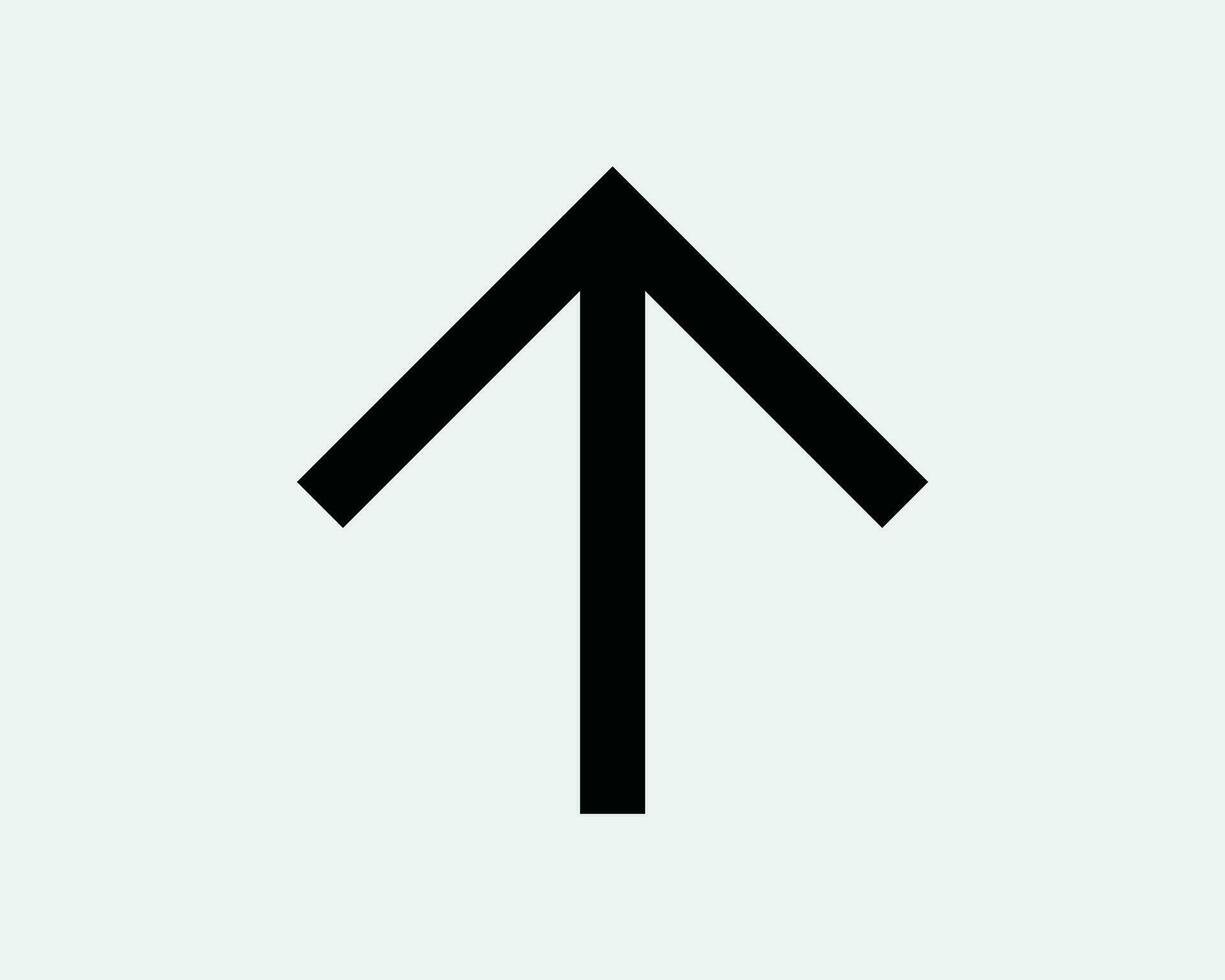 Up Arrow Symbol. Straight Ahead Enter Entrance Upward Above North Point Pointer Sign. Foward Upload Symbol Vector Graphic Illustration Clipart Cricut