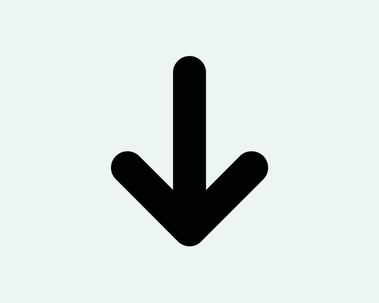 Down Arrow Icon. Below Under Underneath Bottom Downward Sign. Download Reverse Backout Point Pointer Symbol Vector Graphic Illustration Clipart Cricut