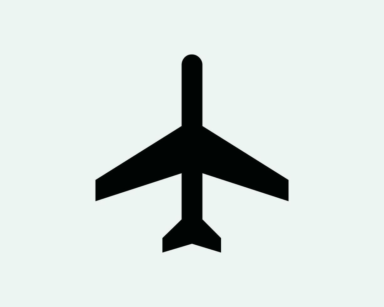 Air Plane Aircraft Aeroplane Flight Airport Aircraft Aviation Airline Black and White Icon Sign Symbol Vector Artwork Clipart Illustration