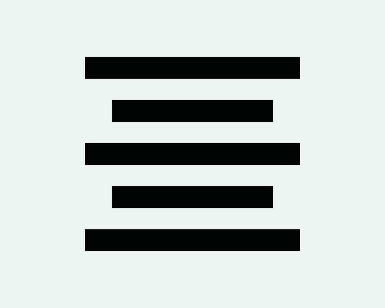 Align Center Icon. Word Document Text Edit Paragraph Page Alignment Grid Line Navigation Menu Interface Sign Symbol Vector Graphic Illustration Clipart