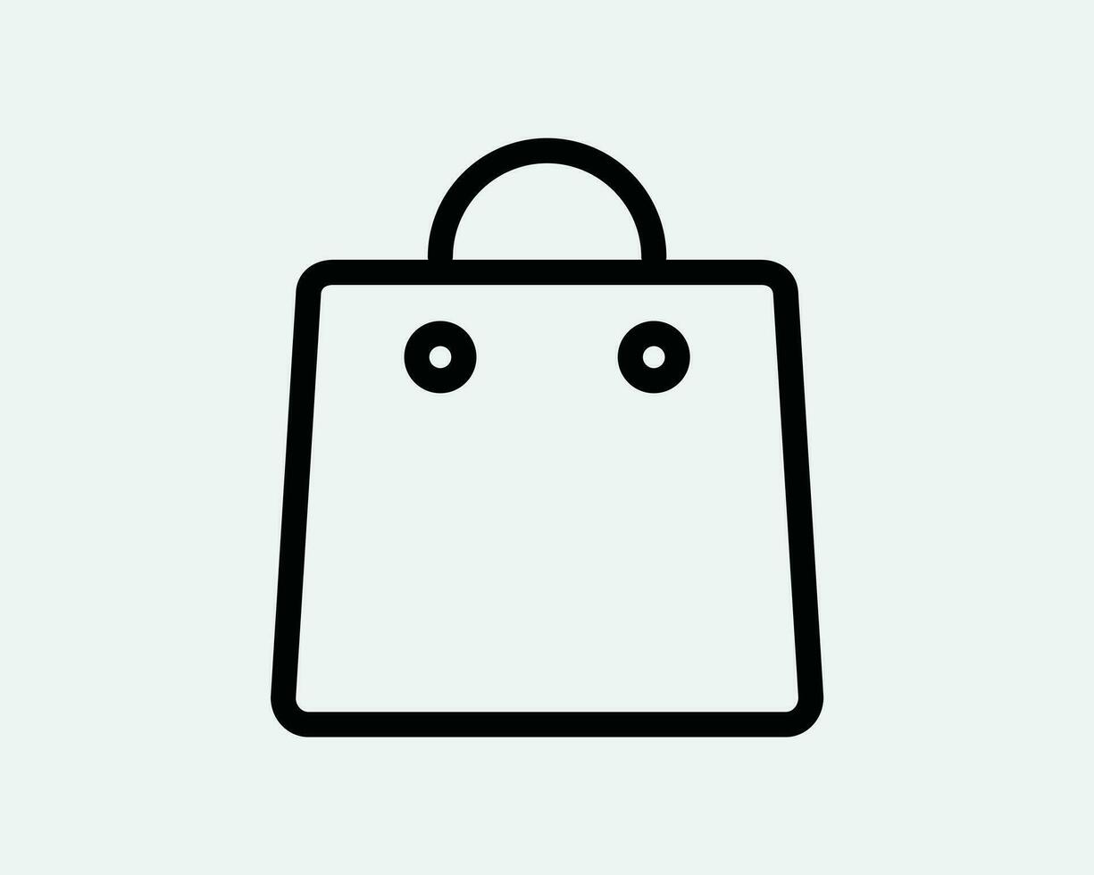 compras bolso línea icono. Al por menor tienda de comestibles comprar rebaja compra papel paquete regalo signo. tienda revisa símbolo. vector gráfico ilustración clipart cricut