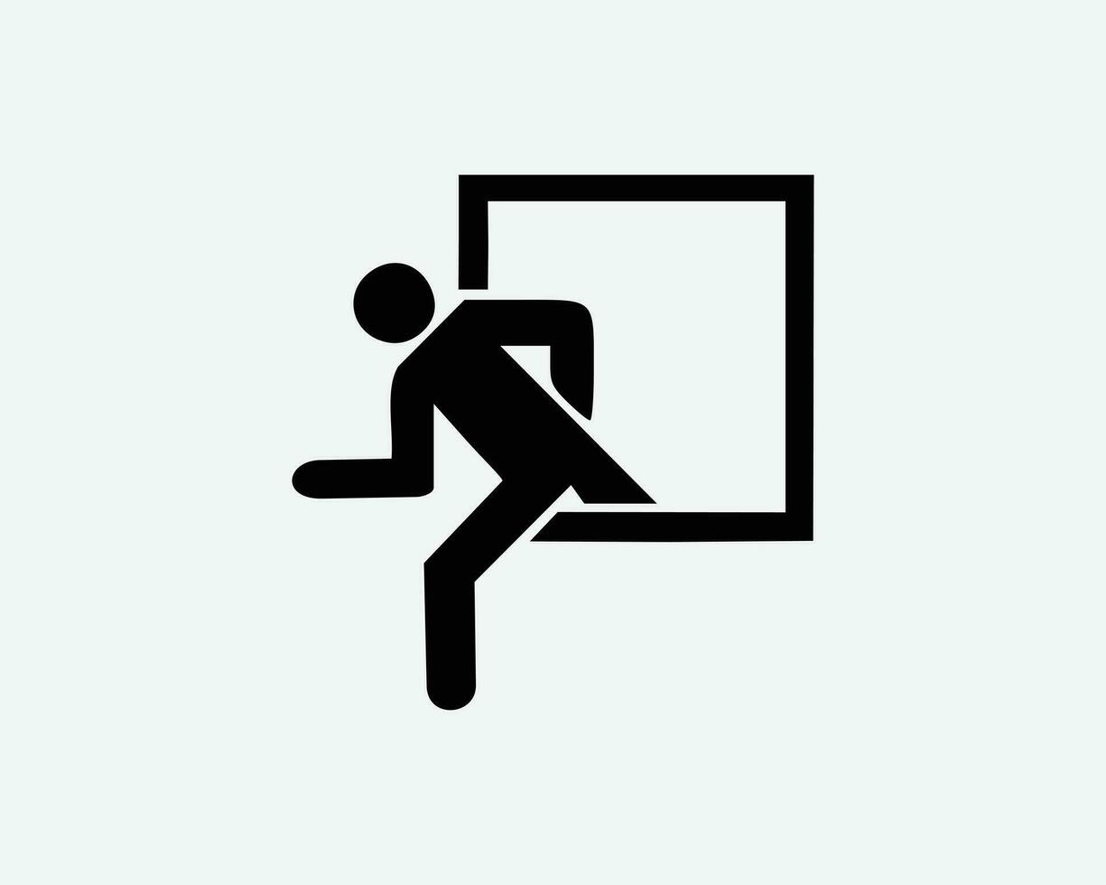 Emergency Window Escape Exit Evacuation Evacuate Opening Black White