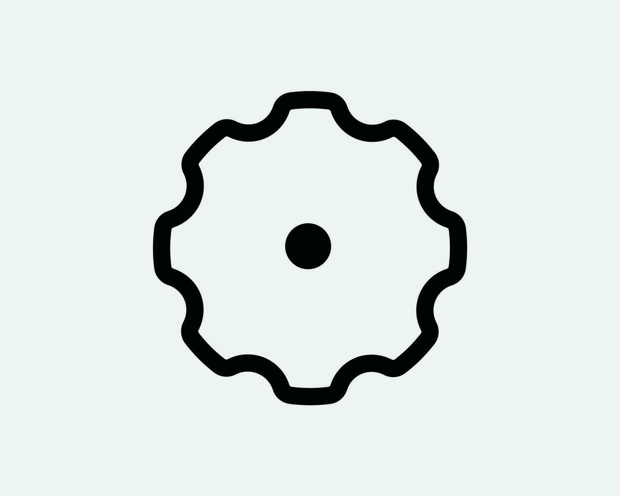 Gear Line Icon. Cog Wheel Cogwheel Transmission Engine Mechanical Settings Setting Icon Sign Symbol Artwork Graphic Illustration Clipart Vector Cricut