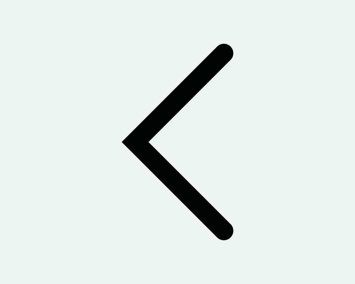 Left Arrow Icon. Direction Navigation Path Back Backwards Previous Pointer Guide Black White Road Sign Symbol Illustration Artwork Clipart EPS Vector