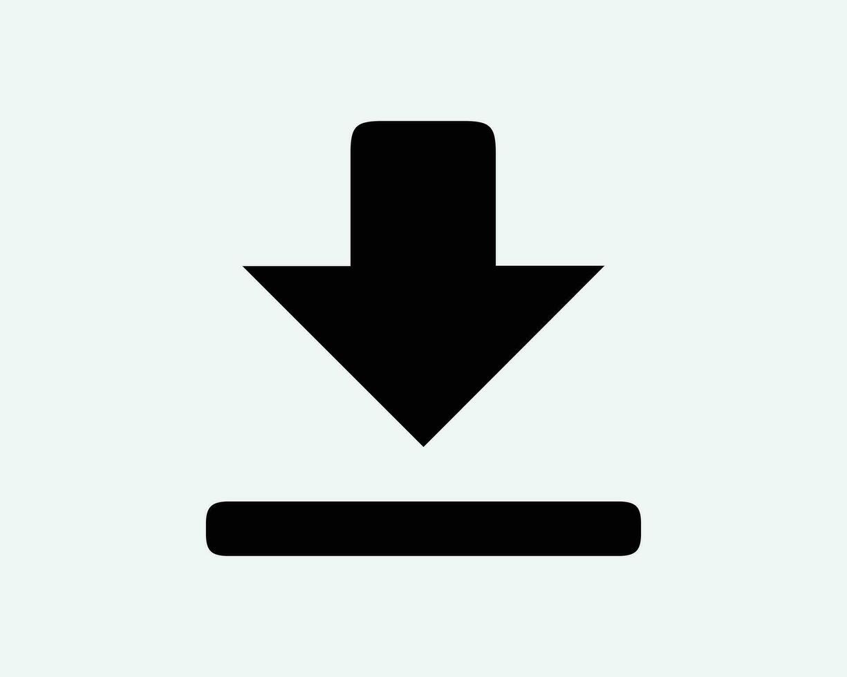 Download Icon Interface App Arrow Down Load Site Network File Application Technology Sign Symbol Black Artwork Graphic Illustration Clipart EPS Vector
