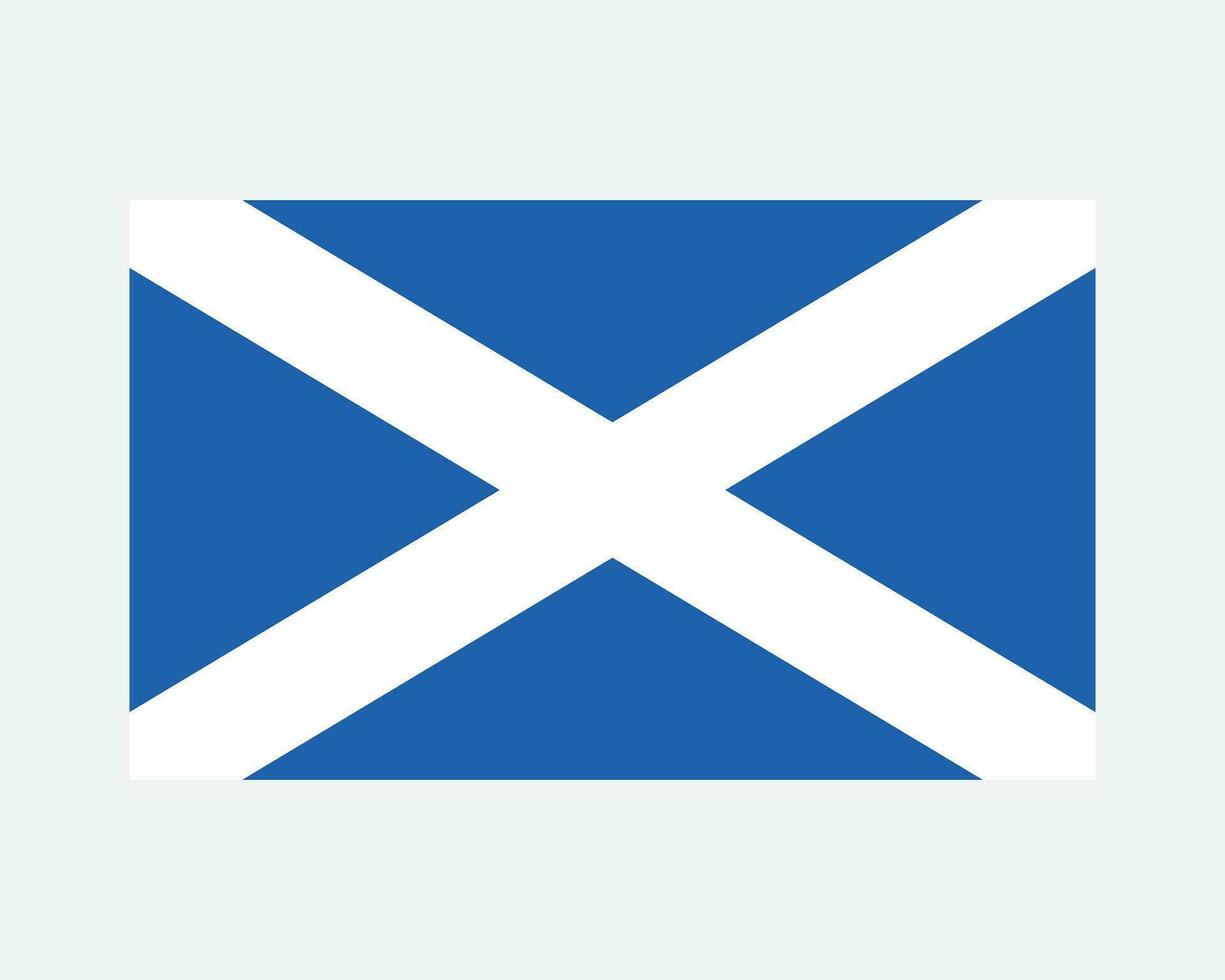 Scotland Flag. Scots Scottish National Nation Country Banner Icon Sign Symbol. UK United Kingdom Blue White St Andrews Cross Saltire Clipart Vector