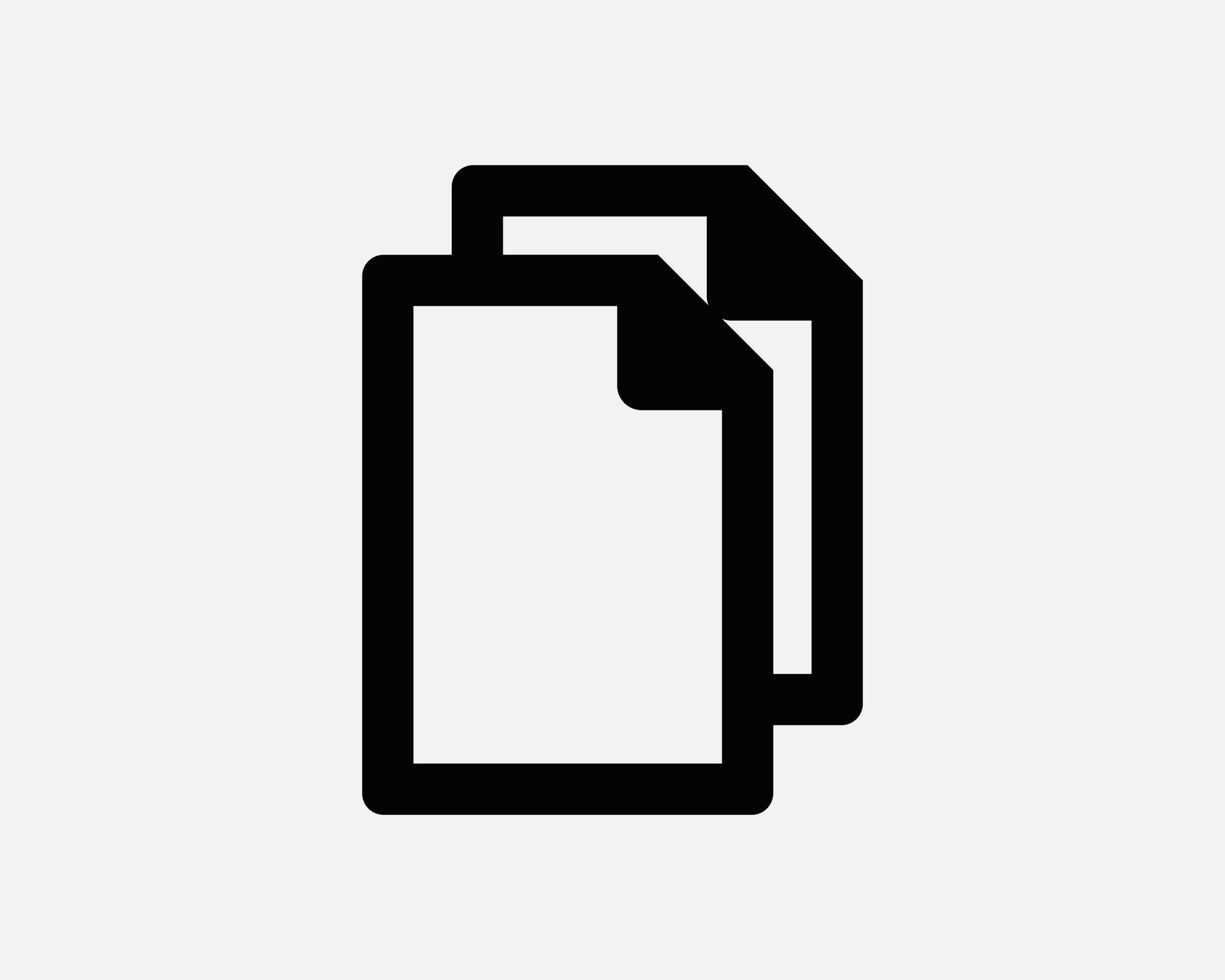 Copy Document Icon. Duplicate File Two Double Page Paper Form Note ...