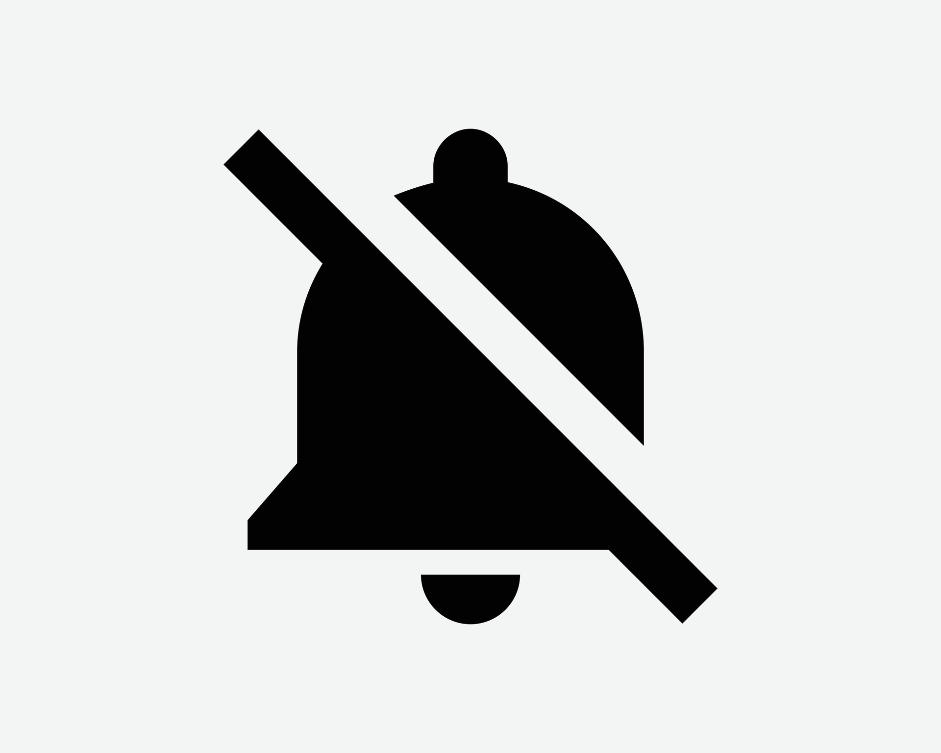 Mute Notification Icon. Silent Silence Quiet Alarm Alert Ring Reminder