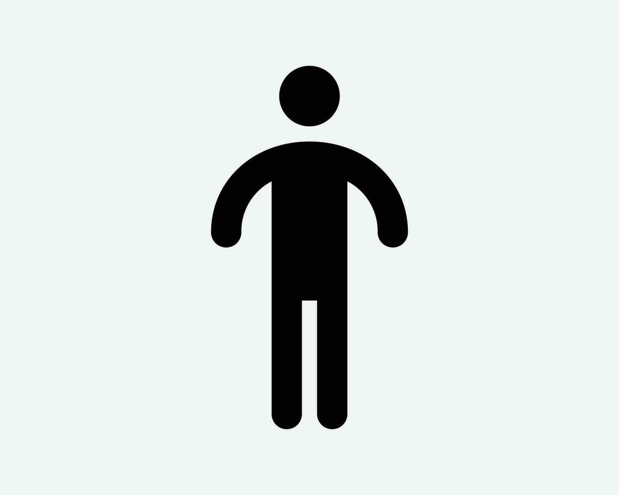 Stickman Icon. Stick Figure Man Person Male Stand Standing Full Body Men  Bathroom Sign Symbol Black Artwork Graphic Illustration Clipart EPS Vector  26306533 Vector Art at Vecteezy