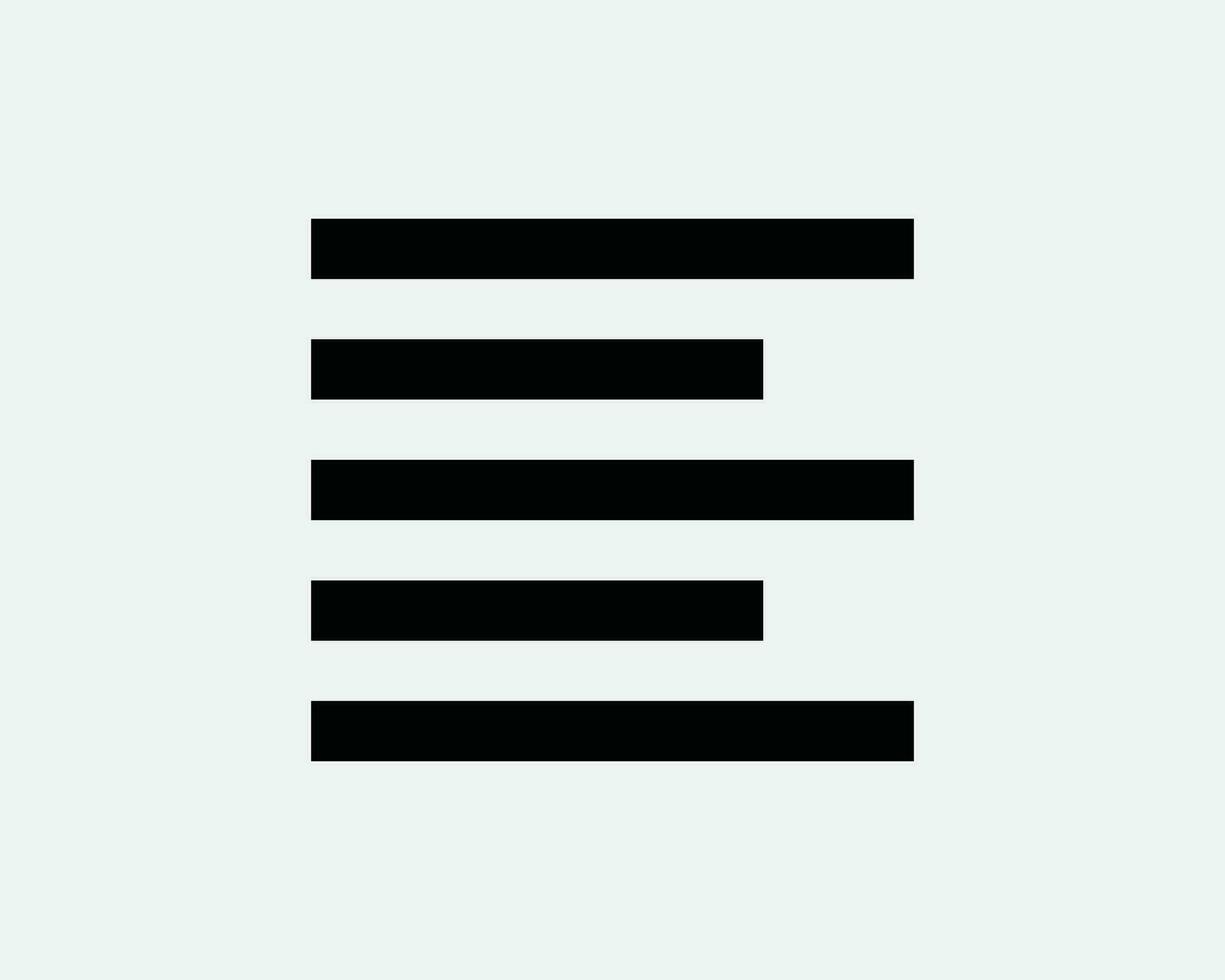 Align Left Icon. Word Document Text Edit Paragraph Page Alignment Grid Line Navigation Menu Interface Sign Symbol Vector Graphic Illustration Clipart