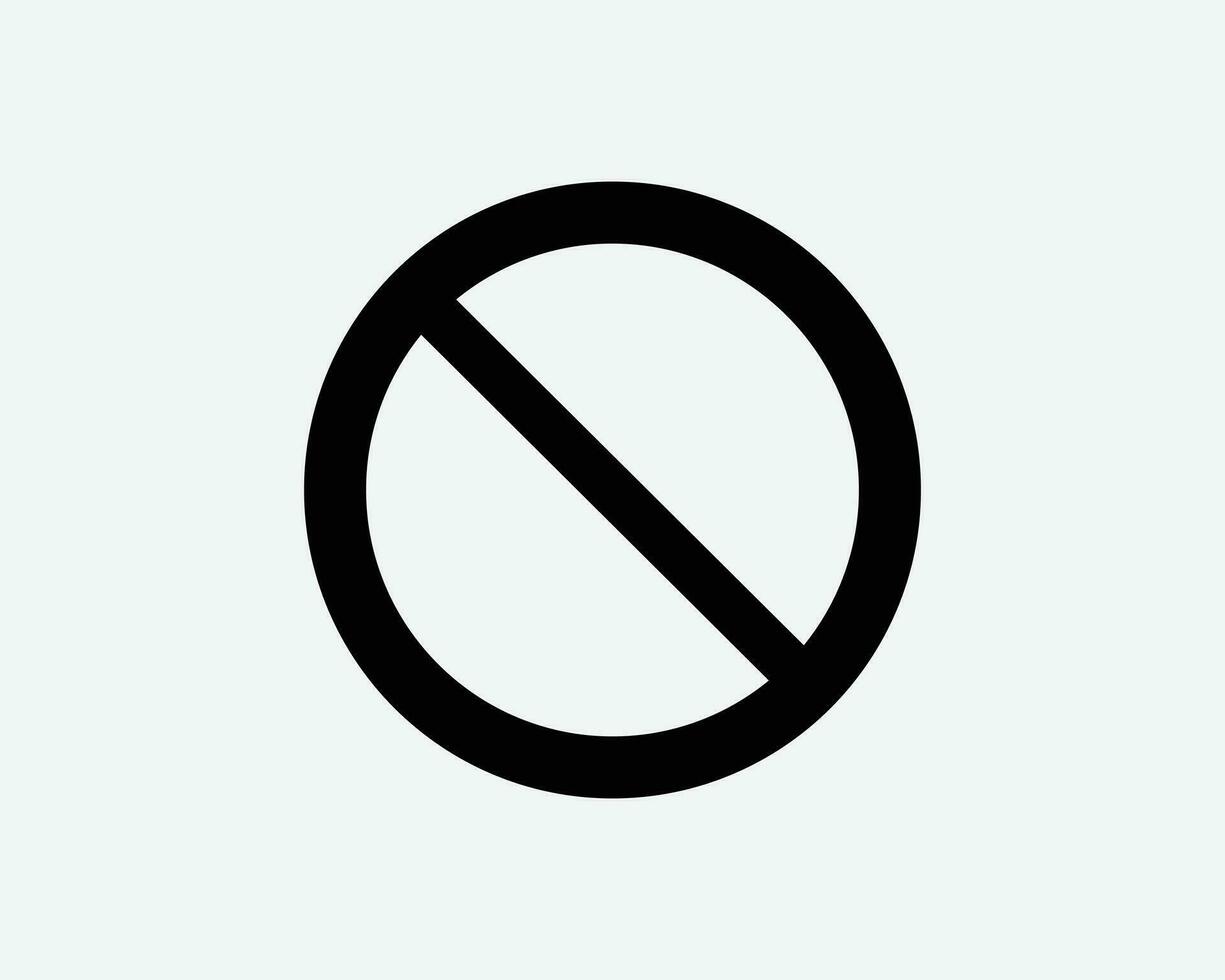 prohibición firmar hacer no permitido no puedo prohibido vacío negro blanco silueta símbolo icono firmar gráfico clipart obra de arte ilustración pictograma vector