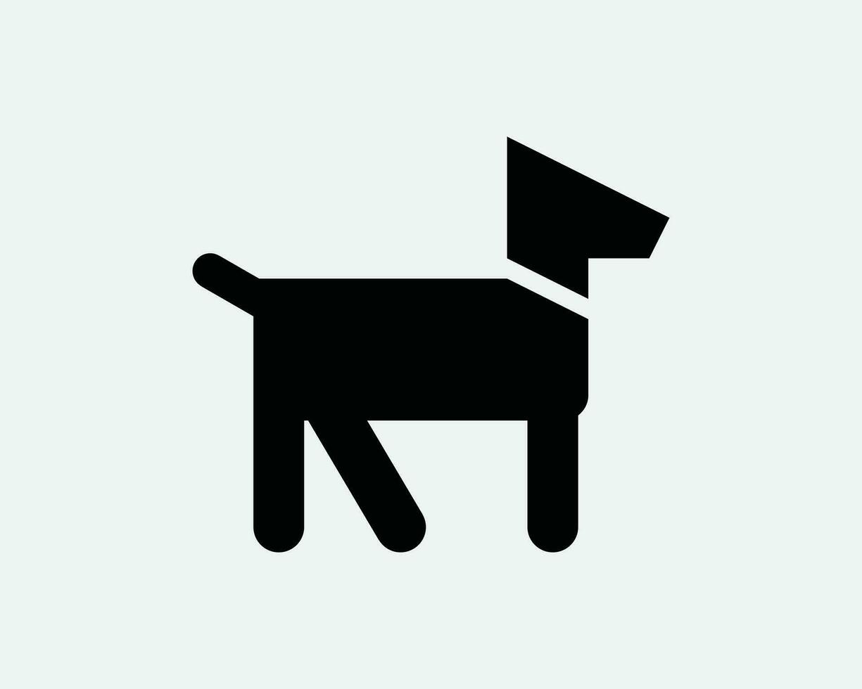 perro dibujos animados icono perrito canino mascota todo cuerpo estar en pie lado perfil personaje símbolo firmar vector gráfico ilustración clipart cricut cortar fuera forma