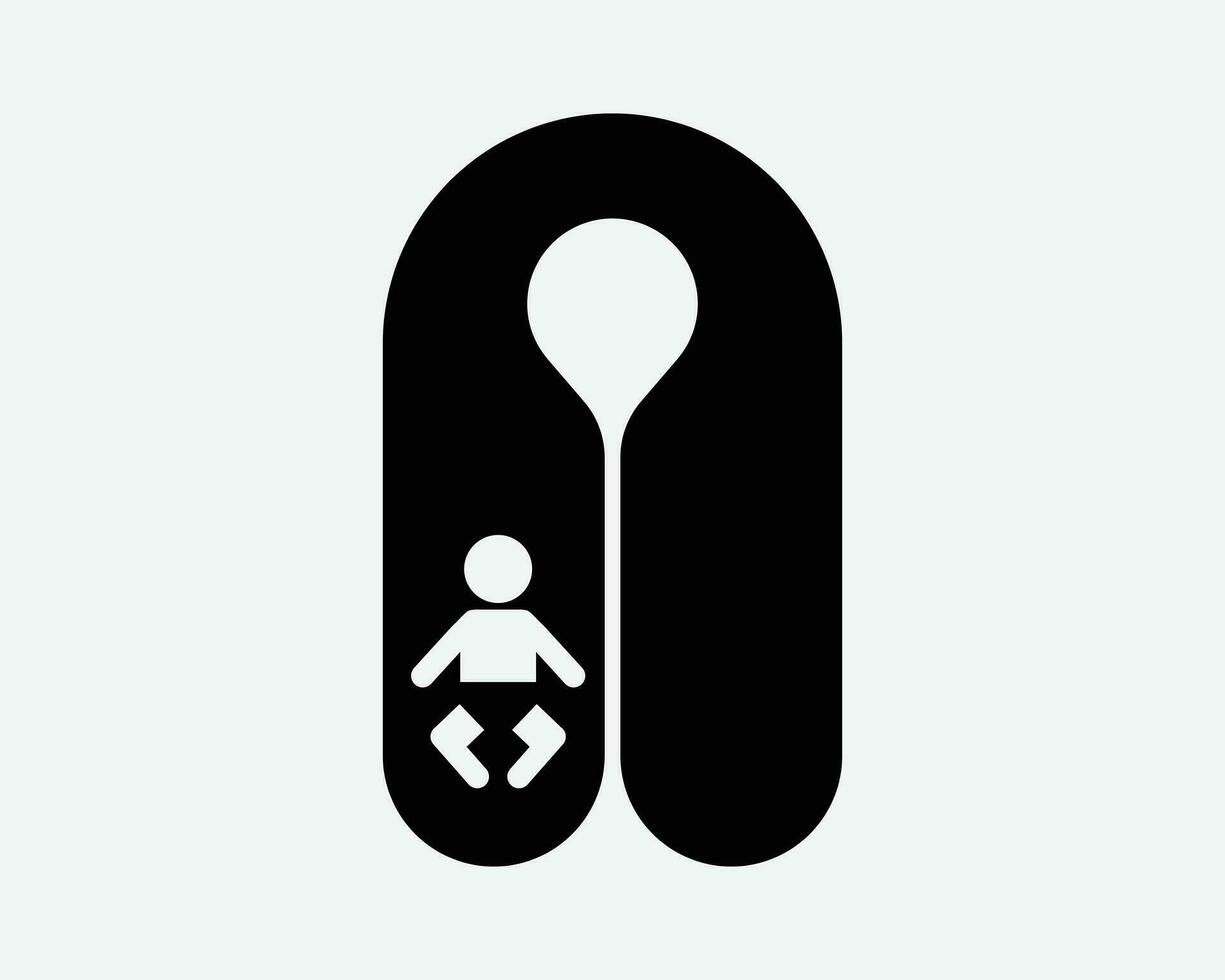 Infant Baby Lifejacket Life Jacket Lifevest Vest Float Black White Silhouette Sign Symbol Icon Graphic Clipart Artwork Illustration Pictogram Vector