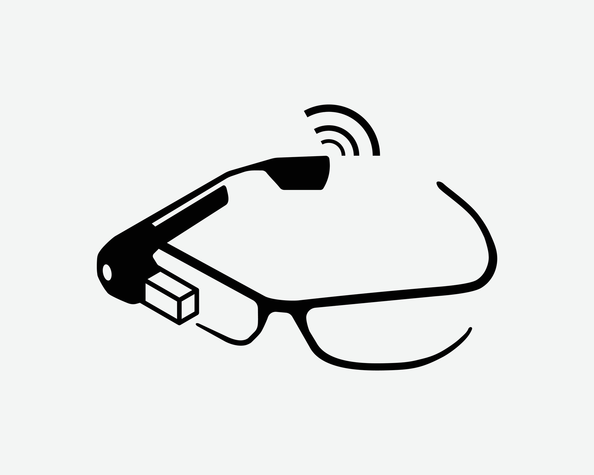 VR Smart Glasses Icon AR AI Future Technology Virtual Reality Vector