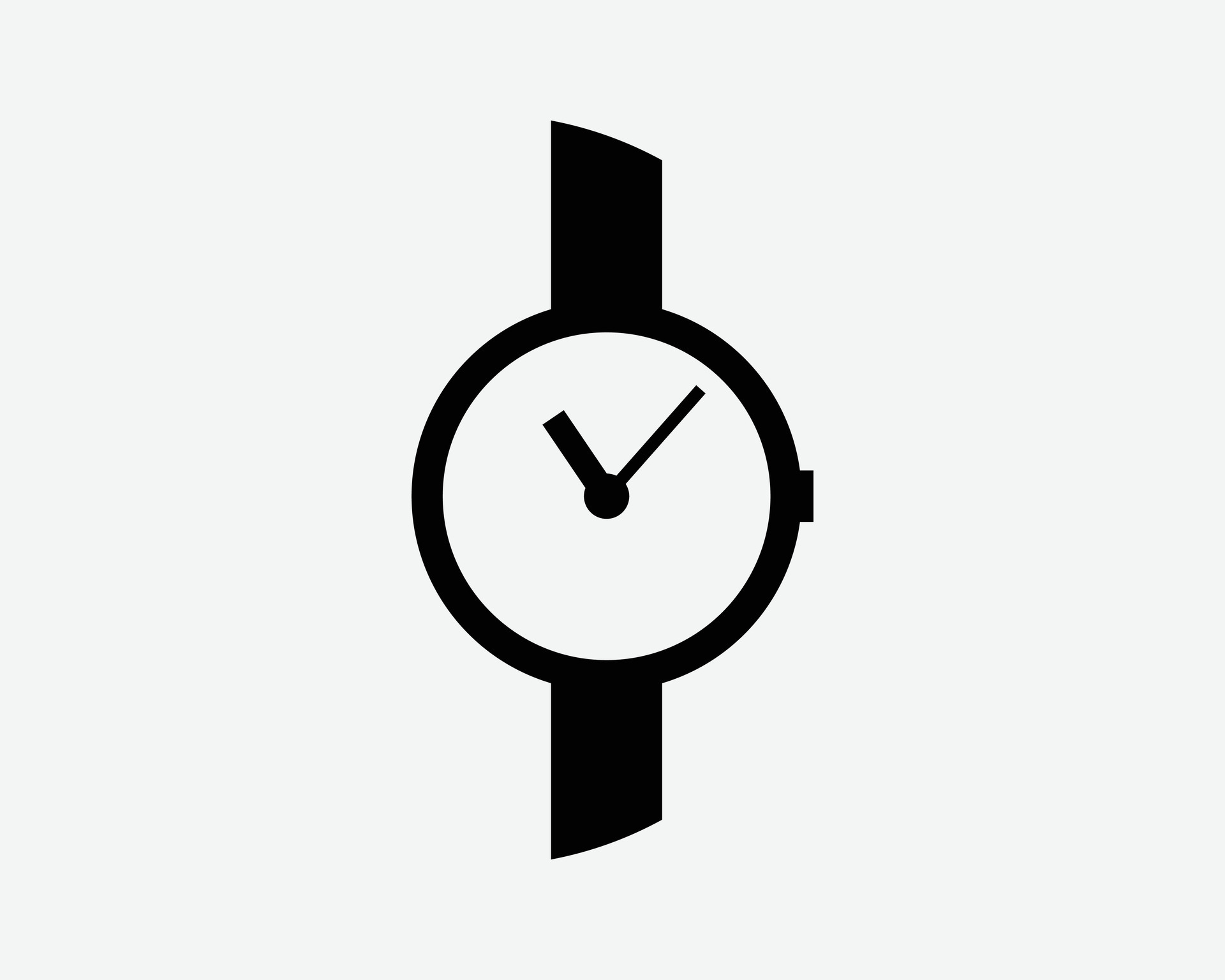 Watch Icon Wrist Wristwatch Time Wearable Device Clock Black White Silhouette Symbol Icon Sign