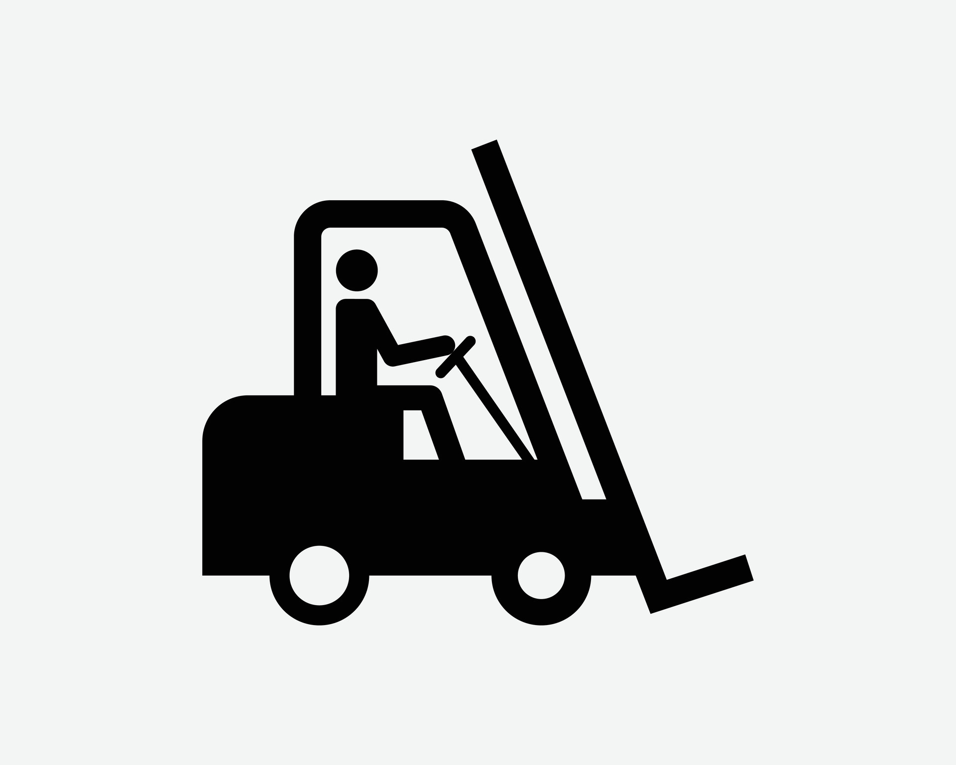 Forklift Icon Fork Lift Delivery Loading Loader Truck Hoist Black White ...