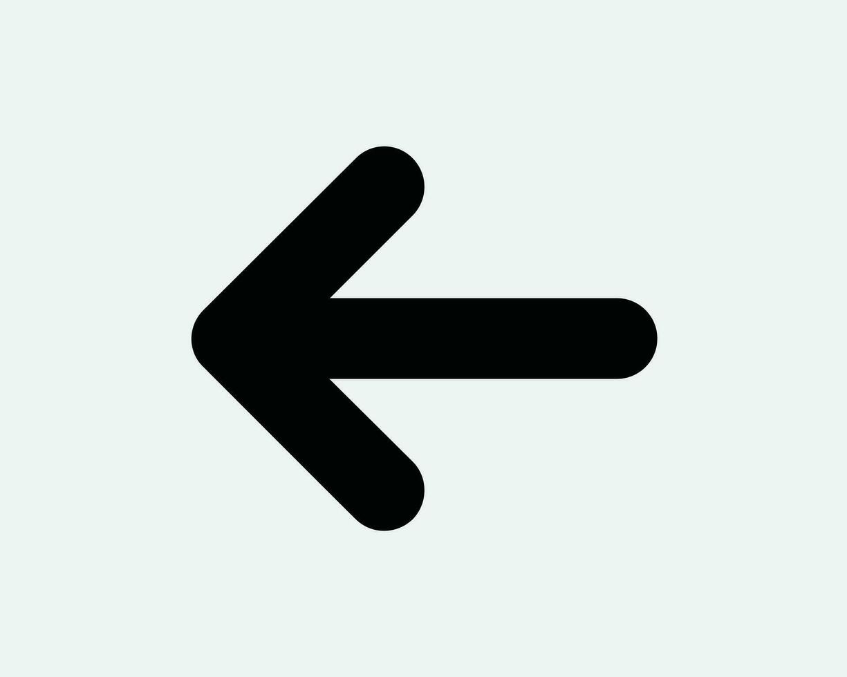 Left Arrow Icon. Previous Back Point Pointer Navigation Direction Road Traffic Sign. Before Undo Symbol Vector Graphic Illustration Clipart Cricut