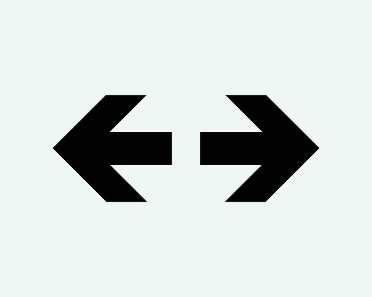 Left Right Arrow Pointing Direction Two Double Decision Sign Icon Black White Silhouette Symbol Vector Graphic Clipart Illustration Artwork Pictogram
