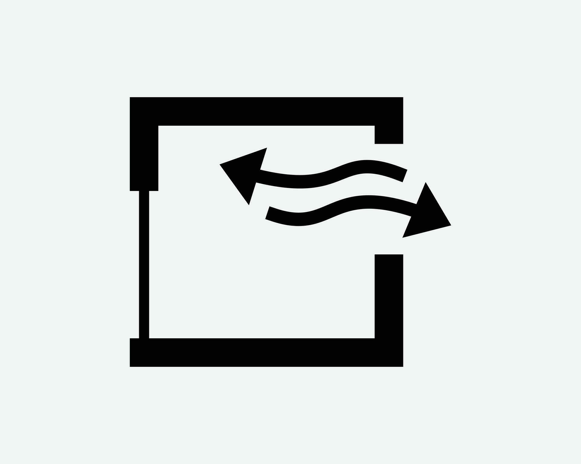 Ventilation Opening Window Air Flow Exchange Ventilate Black White