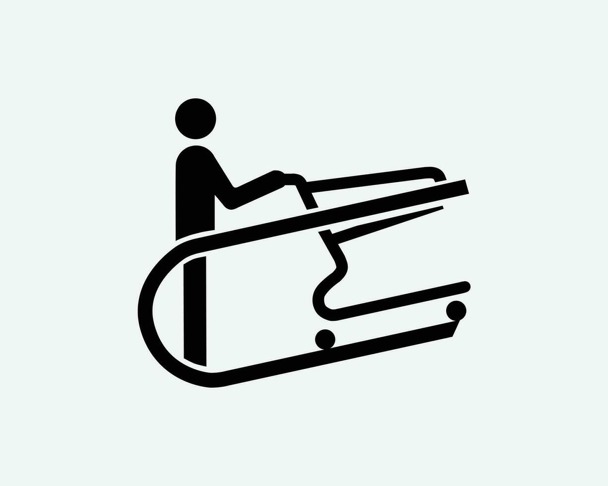 empujar carro escalera mecánica pasillo móvil carretilla hombre persona emprendedor negro blanco silueta símbolo icono firmar gráfico clipart obra de arte ilustración pictograma vector