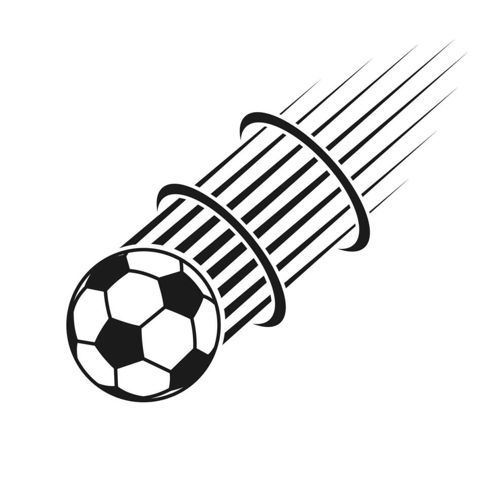 fútbol fútbol americano pelota con Moviente movimiento efecto dibujos animados vector plano Arte diseño ilustración modelo gratis editable