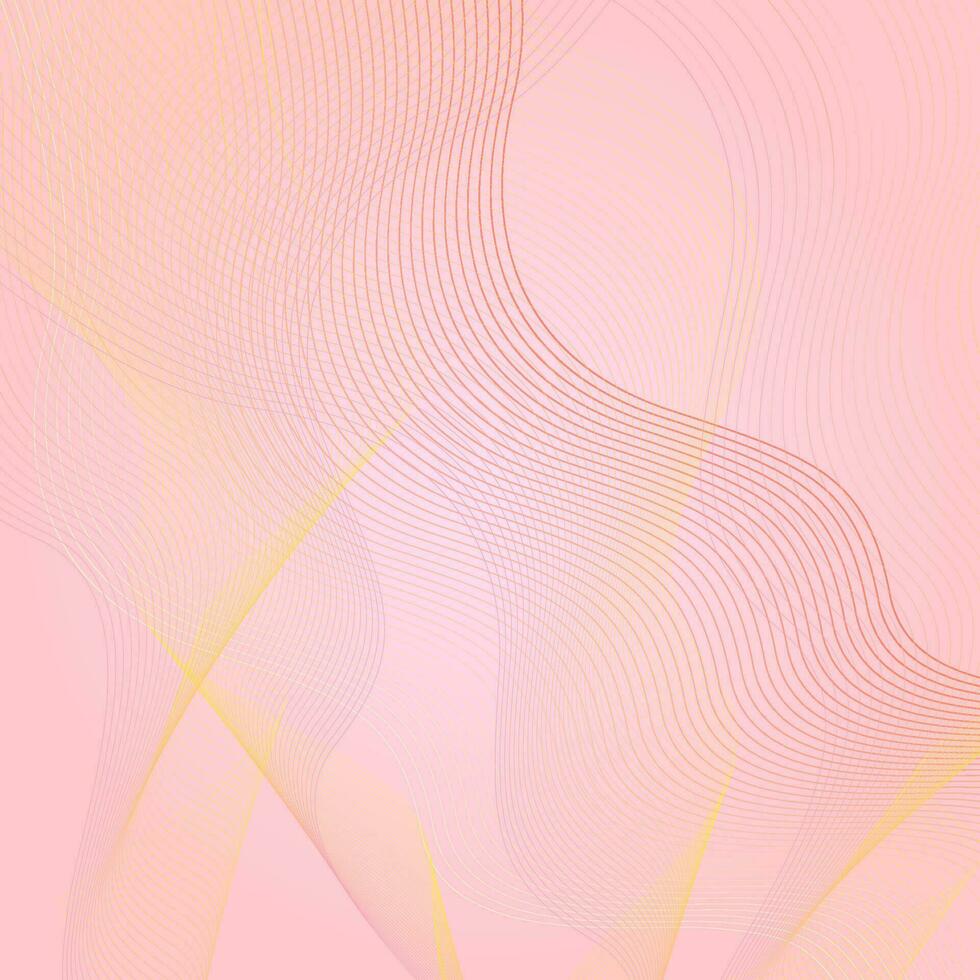 Abstract background with wavy lines in pink colors. Vector illustration.