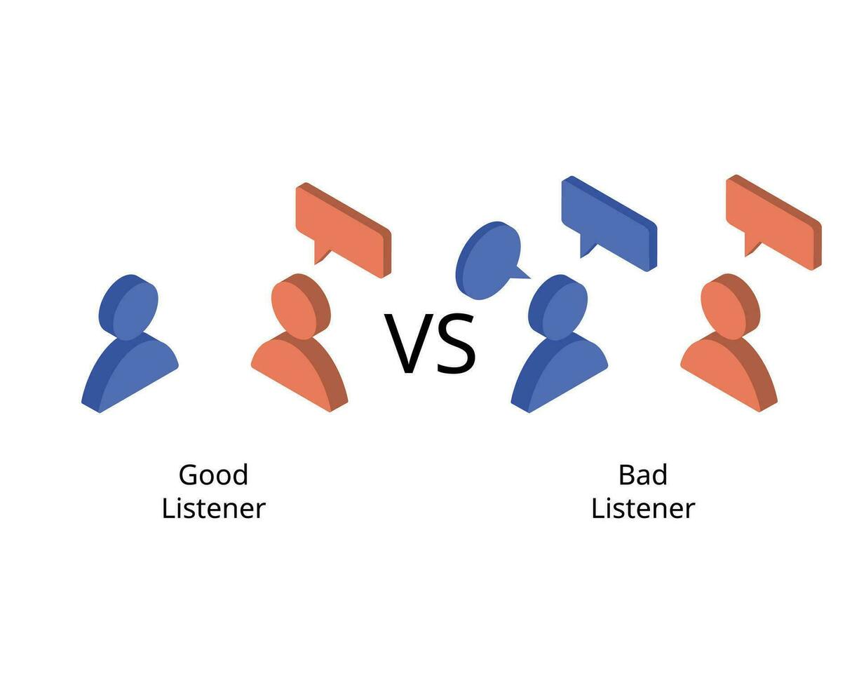 comparison-of-good-listener-and-bad-listener-26306967-vector-art-at