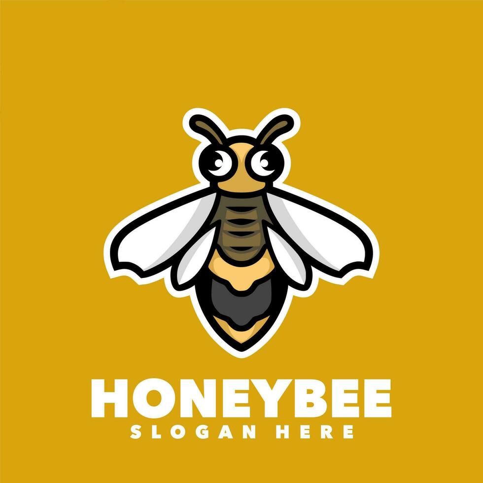 Honeybee simple mascot vector