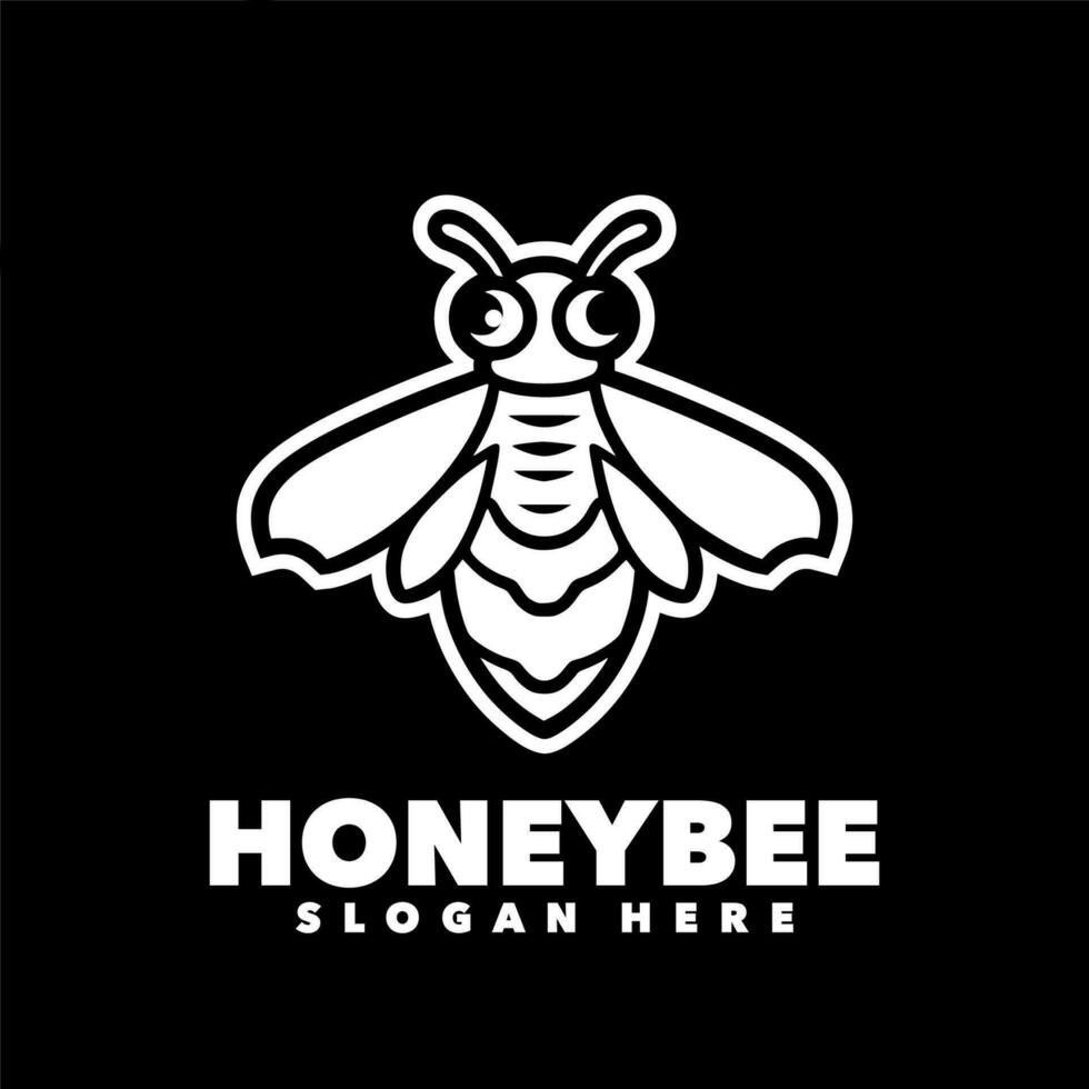 Honeybee line art vector