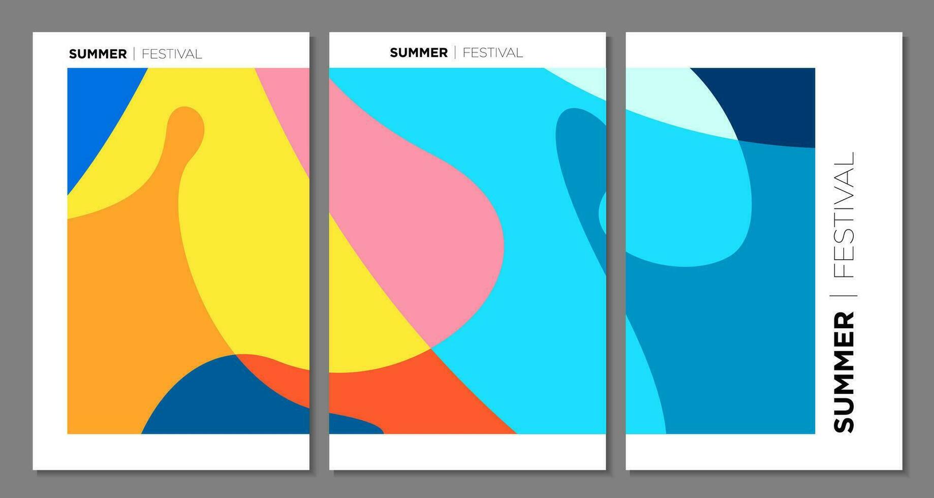 Vector colorful abstract background for summer festival 2023