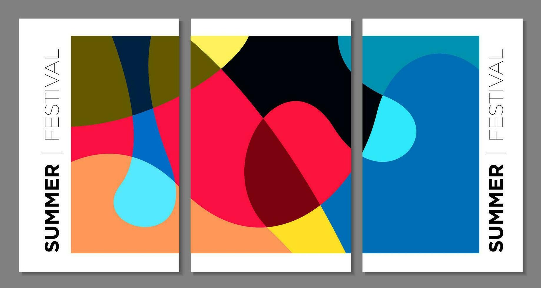 Vector colorful abstract background for summer festival 2023