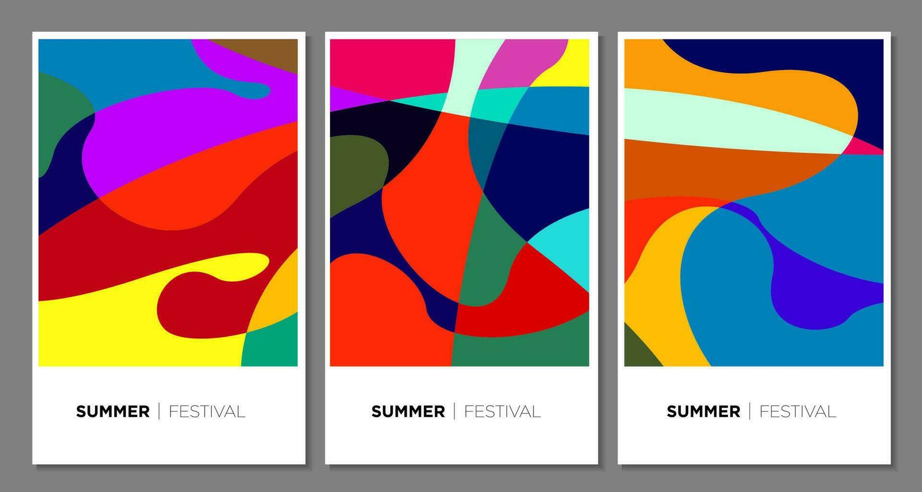 Vector colorful abstract background for summer festival 2023