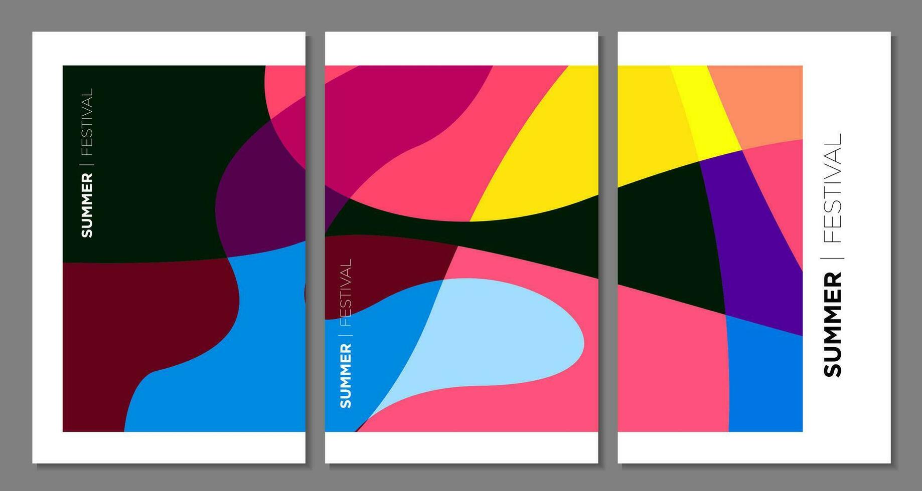 Vector colorful abstract background for summer festival 2023