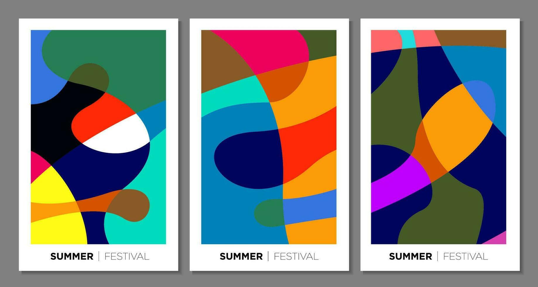 Vector colorful abstract background for summer festival 2023