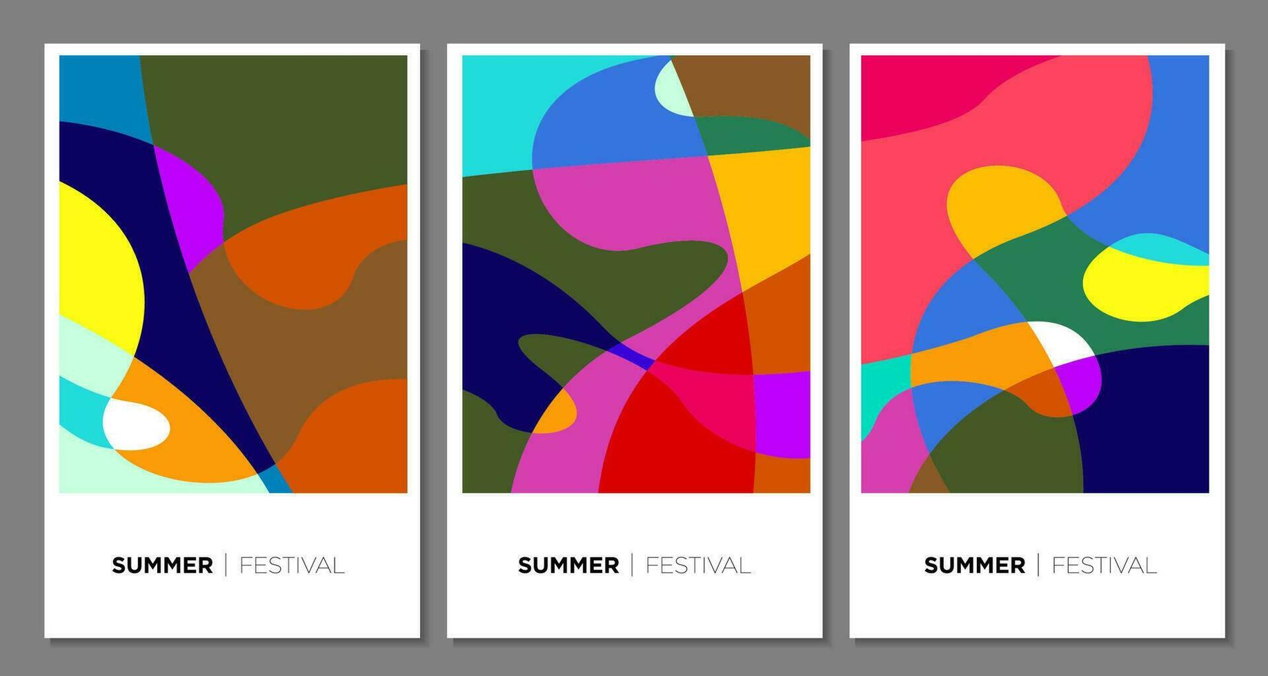 Vector colorful abstract background for summer festival 2023