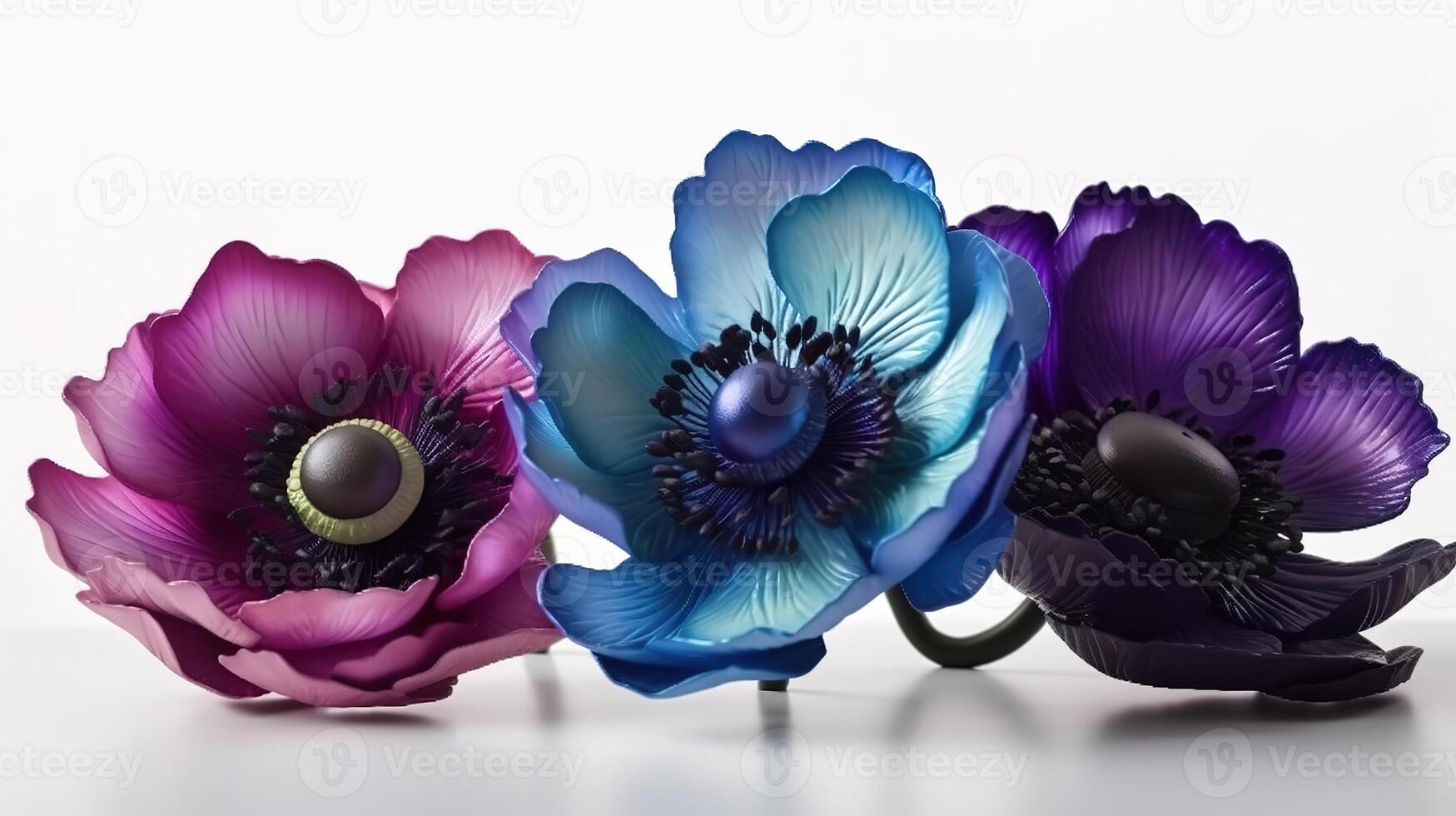 Vintage Botanical Anemone Flower Design. photo