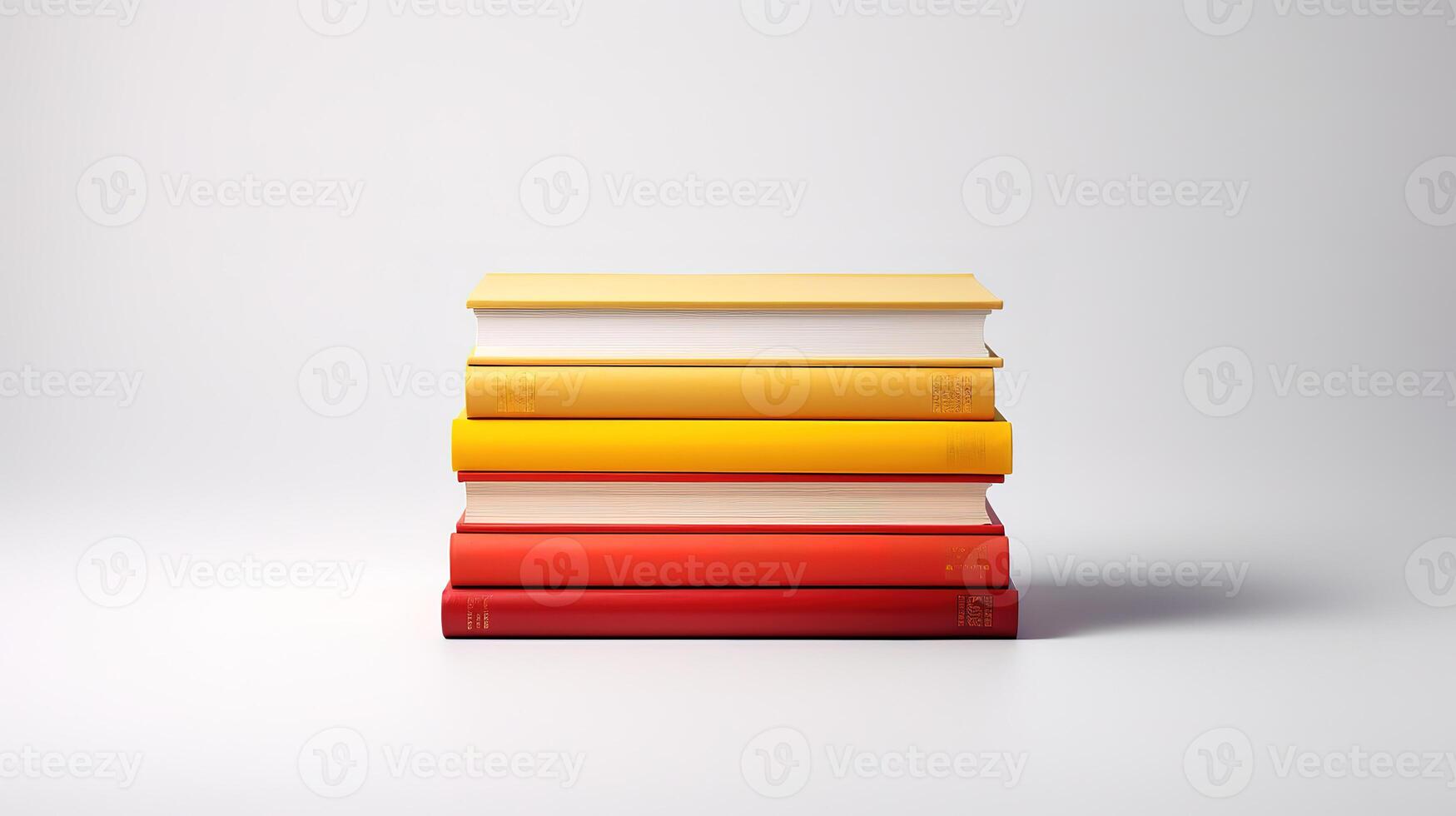 The book vertically arranged and blur open book on isolate white background. photo