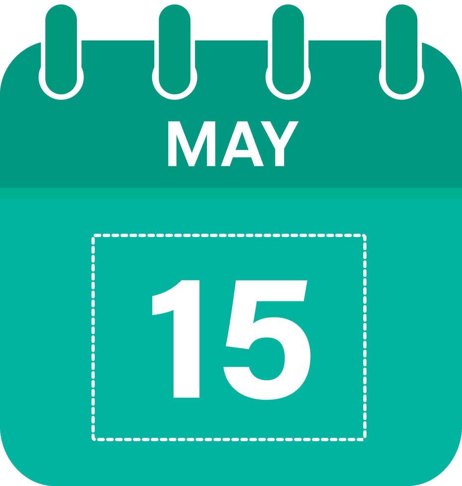 May 15 Calendar Daily Icon, Day, Date, Month 26307838 Vector Art at