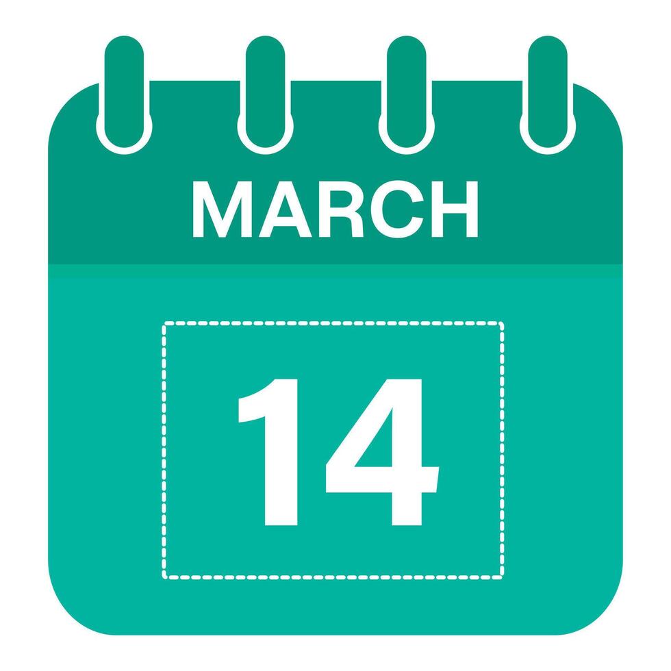 March 14 Calendar Daily Icon, Day, Date, Month 26307858 Vector Art at