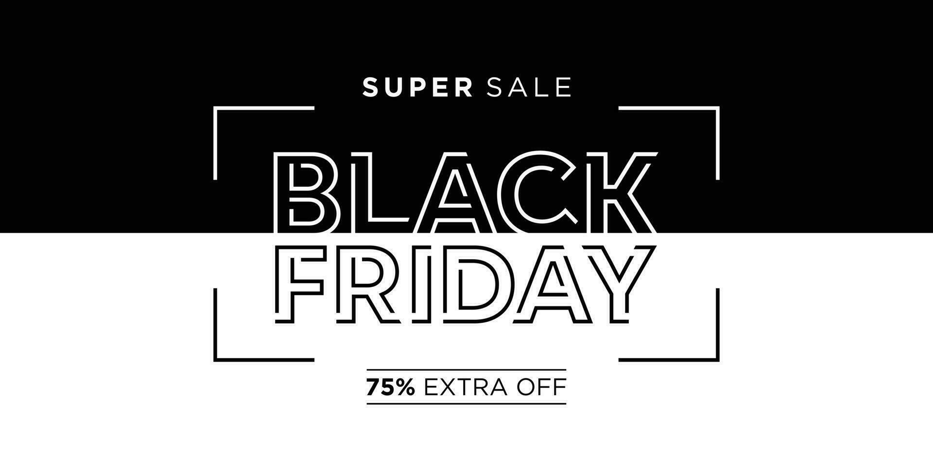 Modern black friday sale banner background vector