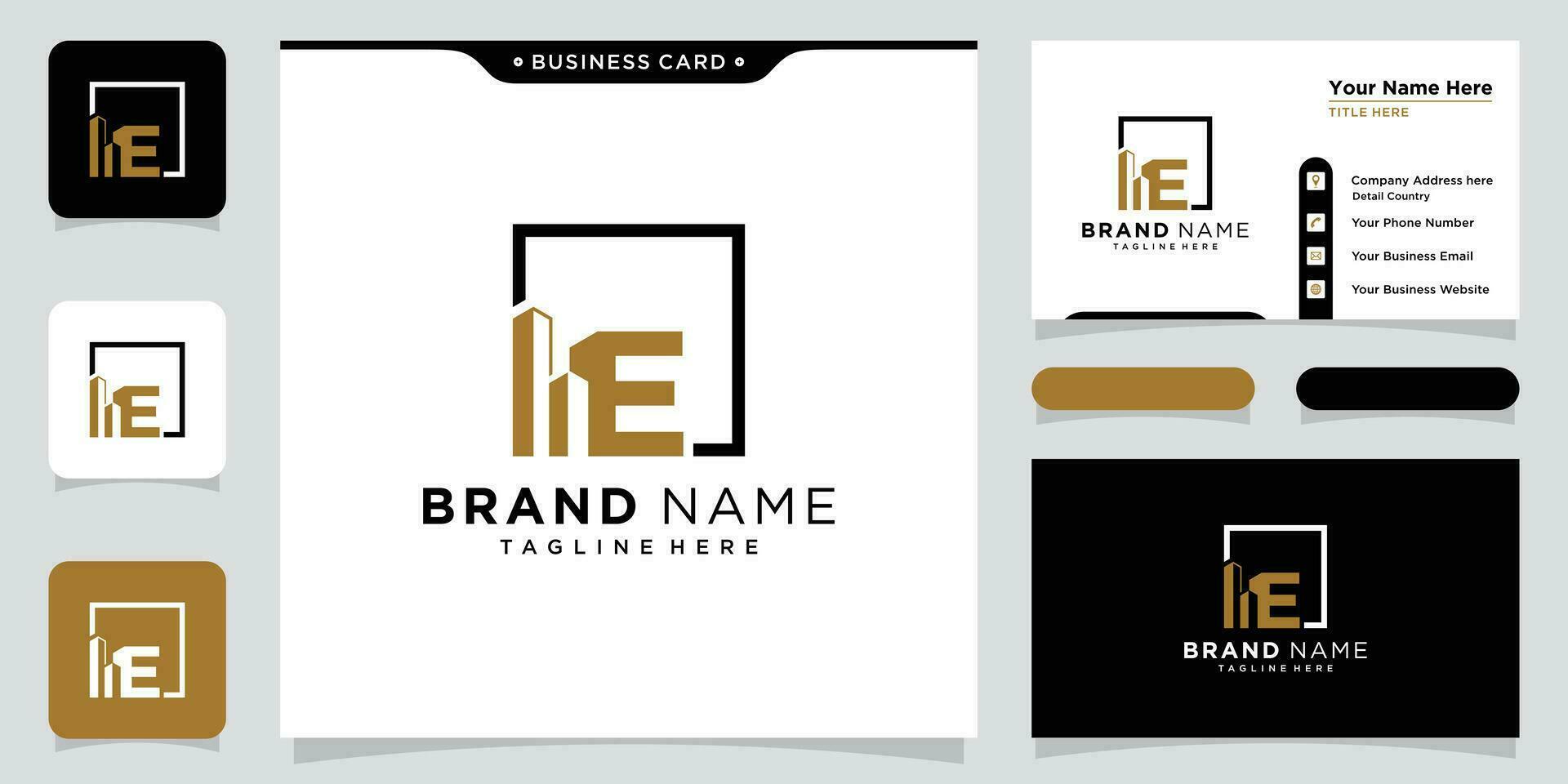 Building With Initial E Letter Monogram Logo Design vector