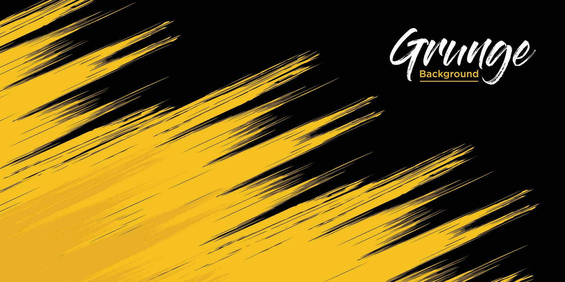 Abstract black and yellow grunge texture background vector