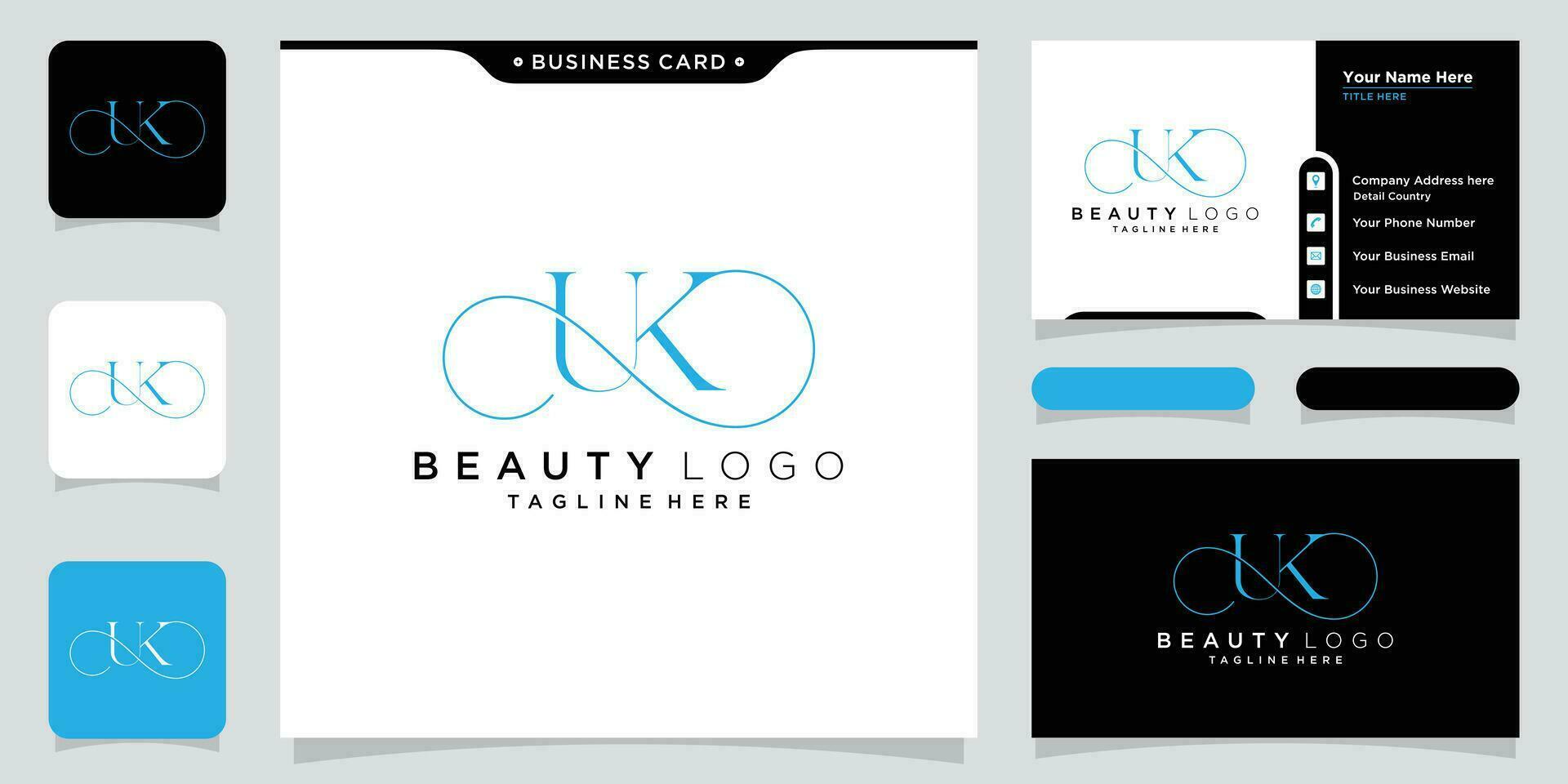Initial letter UK luxury Logo design vector