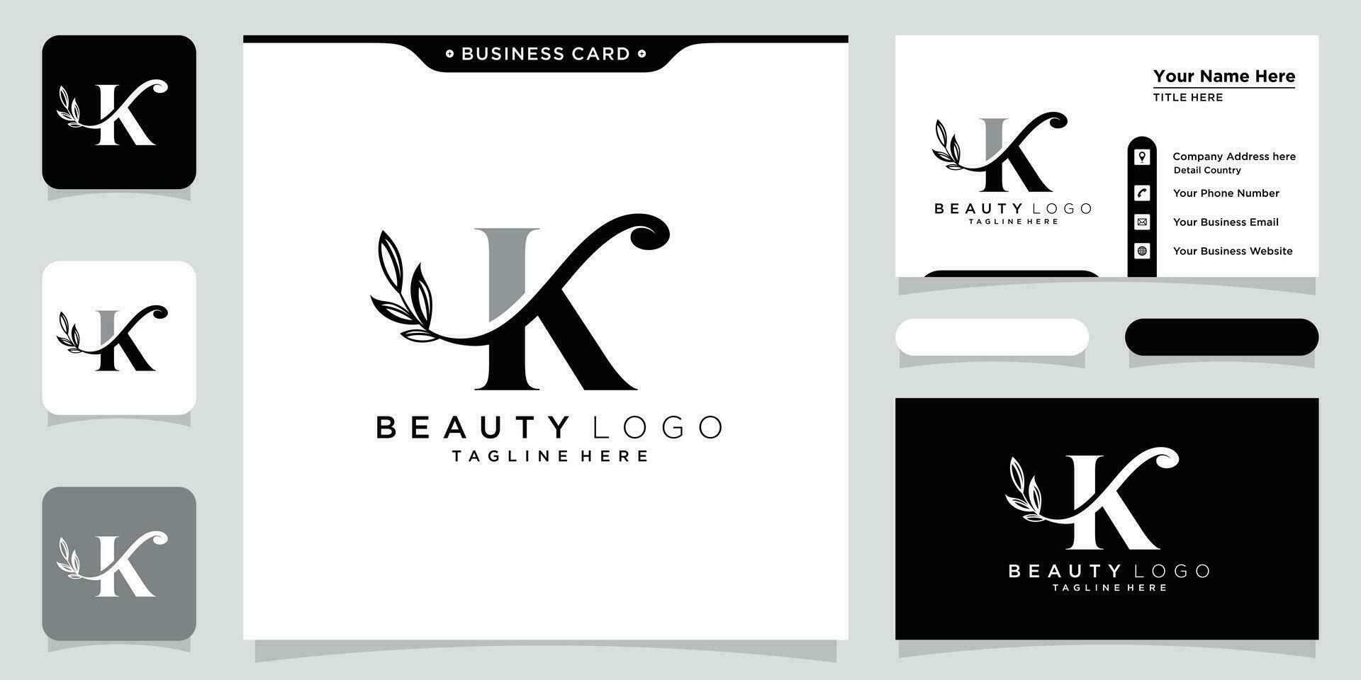 Initial letter K luxury Logo design Vector