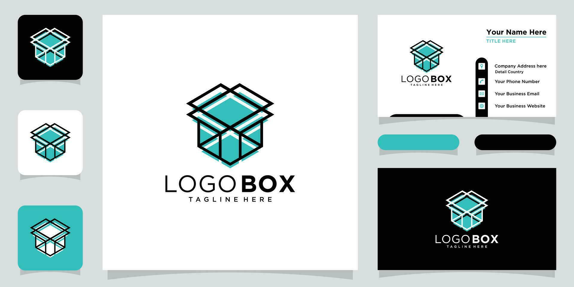 Abstract Cube Hexagon or Logo Box Design Vector Illustration