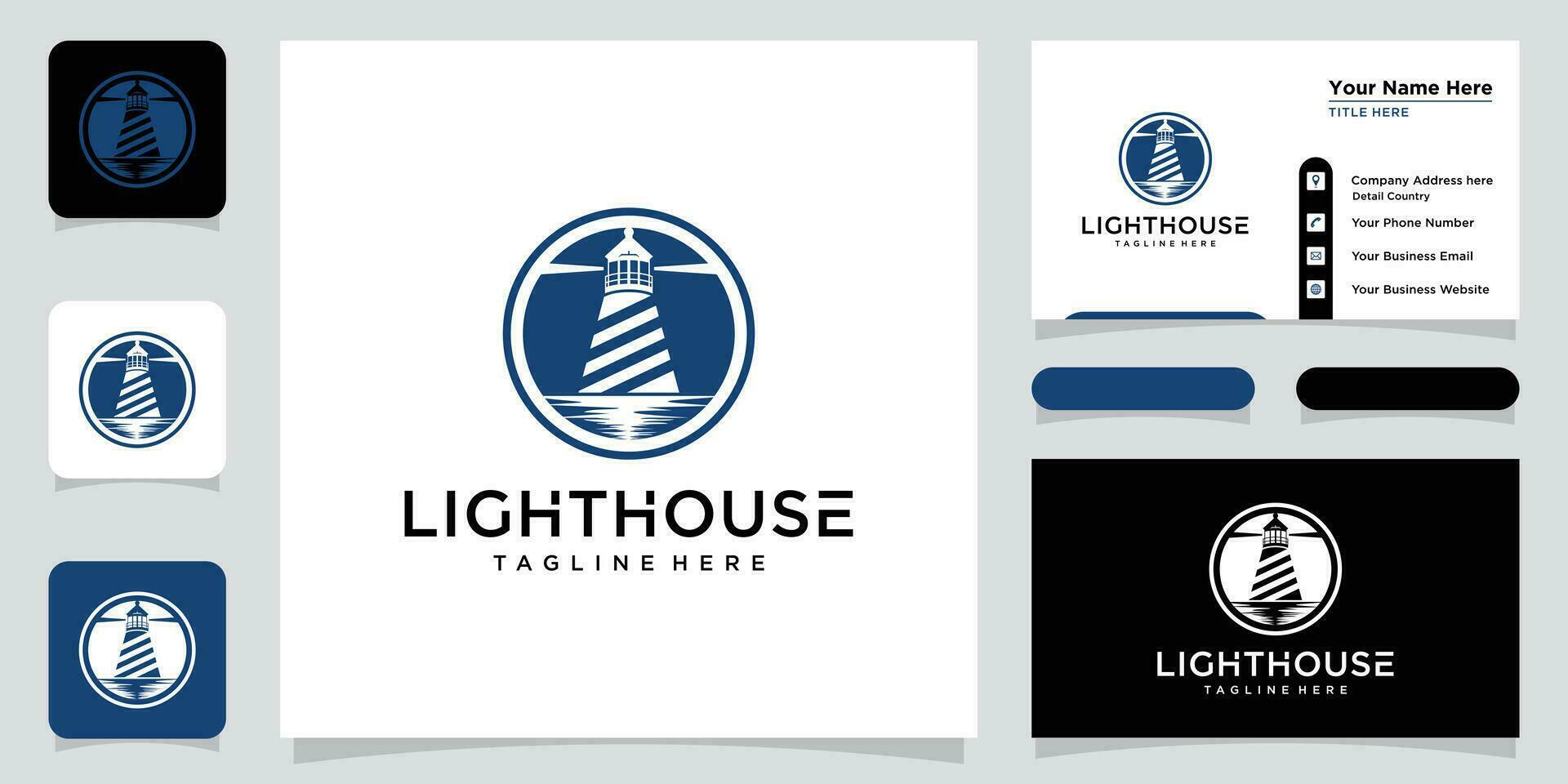 Lighthouse Logo Vector Icon Template. Modern Creative Logo Design Element.