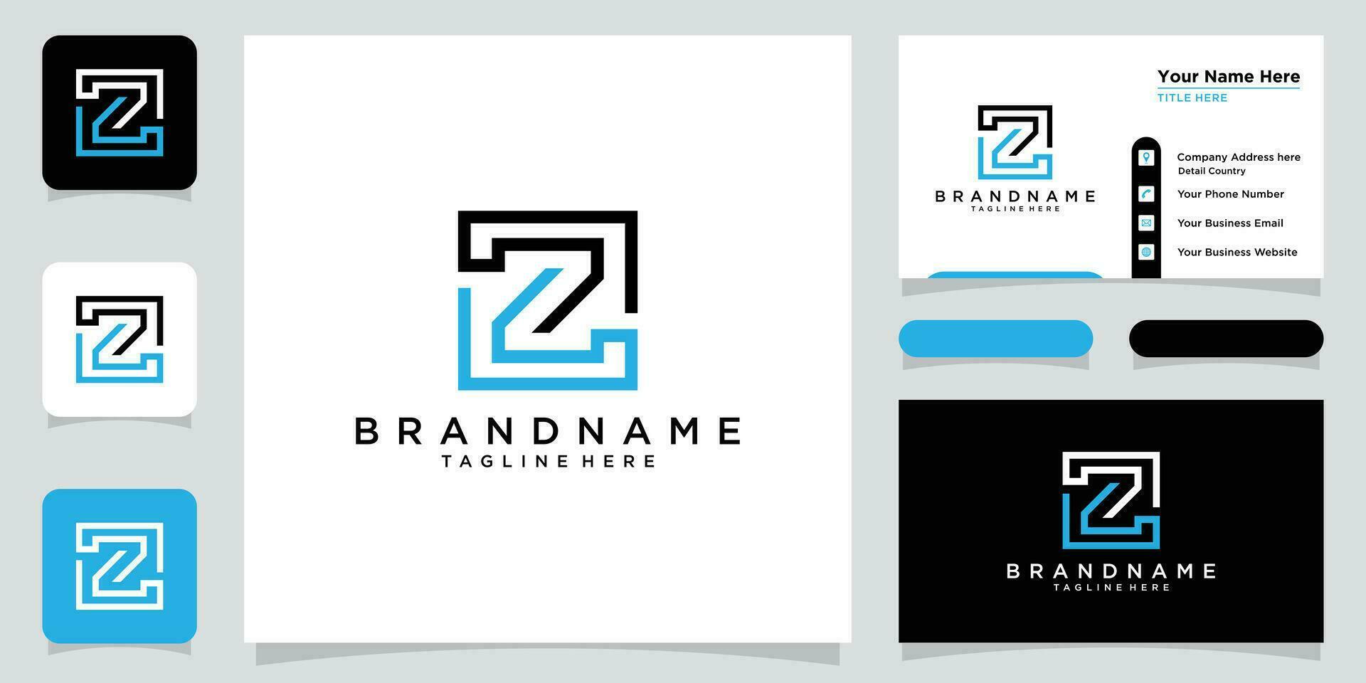 Initial Letter Z Logo Design vector Template. Creative Z Logo Design with business card design template