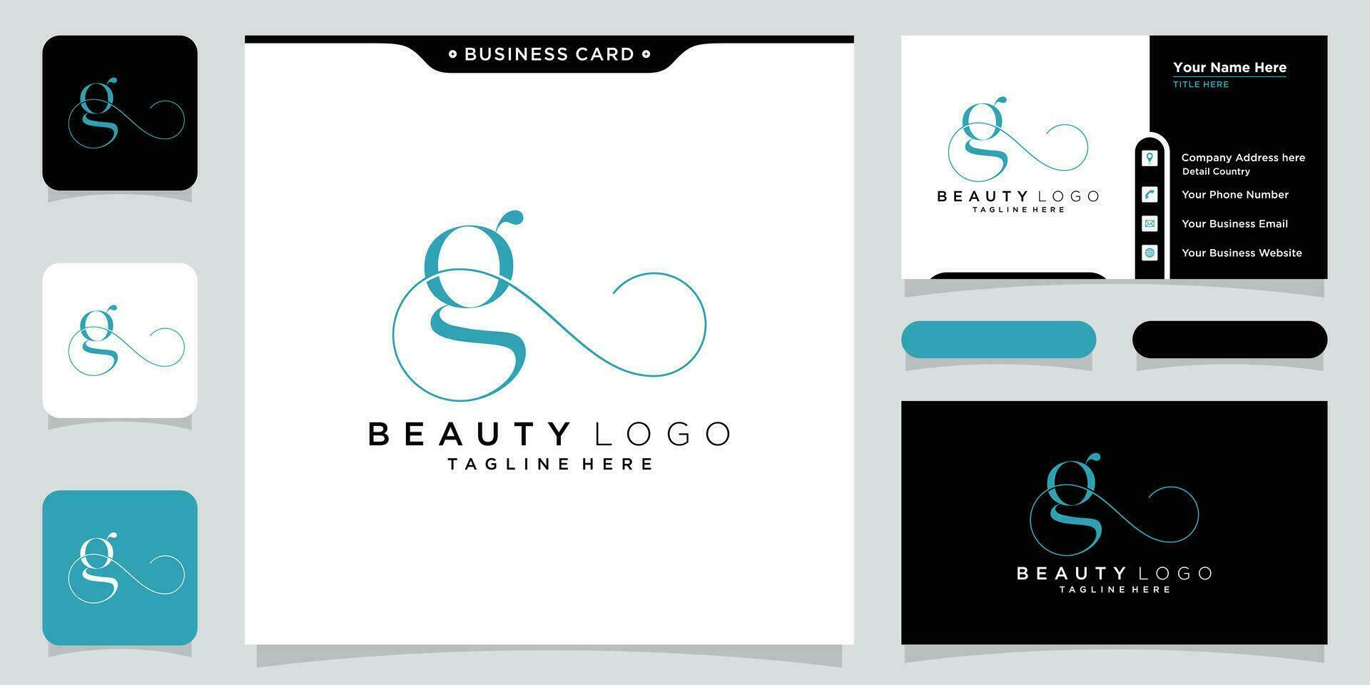 Initial letter G luxury Logo design Vector